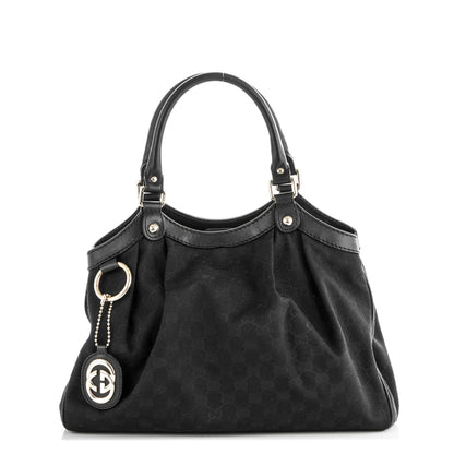 Gucci Monogram Medium Sukey Tote Black 1 of 7