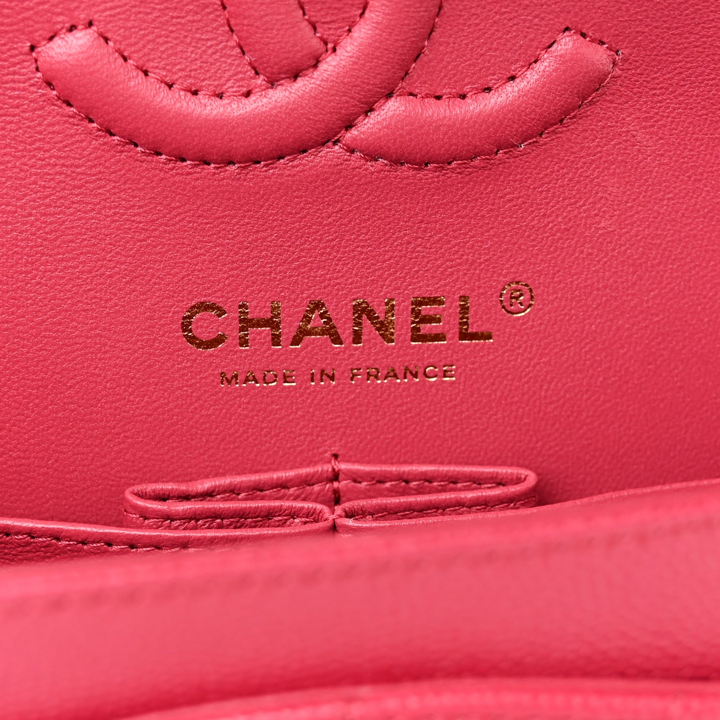 Caviar Quilted Small Double Flap Fuchsia