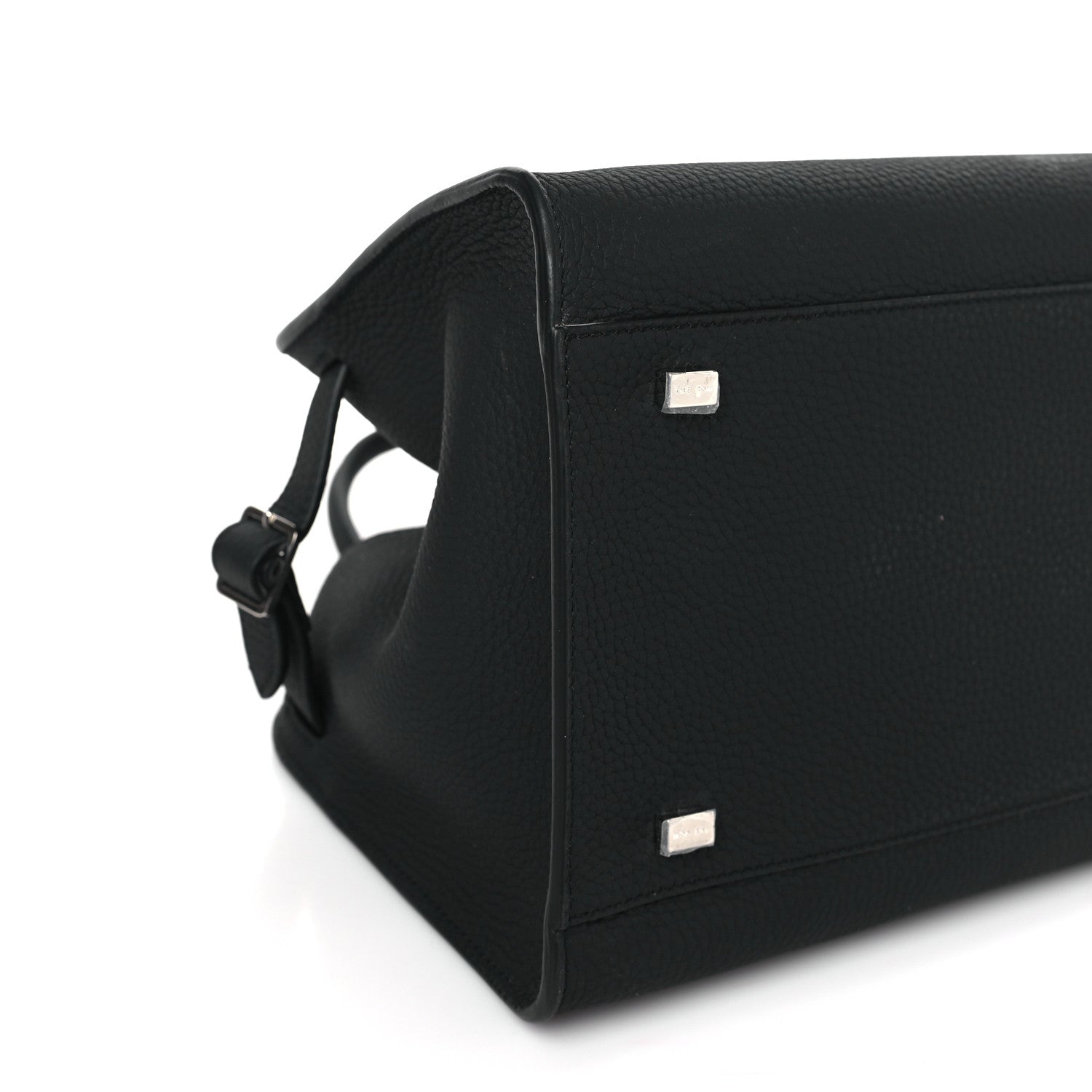 The Row Grained Calfskin Soft Margaux 10 Bag Black 7 of 8
