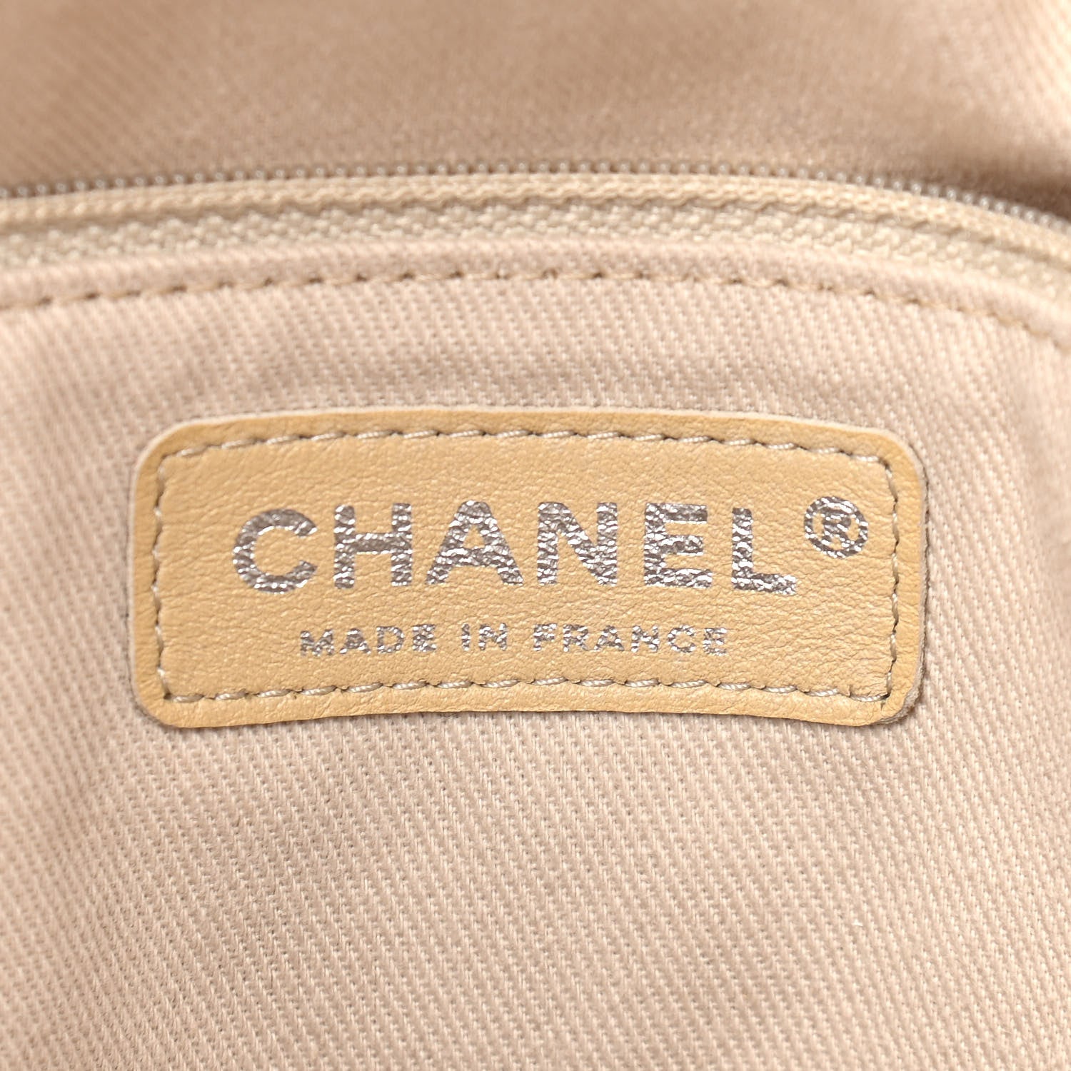 Chanel Nubuck Double Stitch Large Hamptons Shopping Tote Beige 5 of 8
