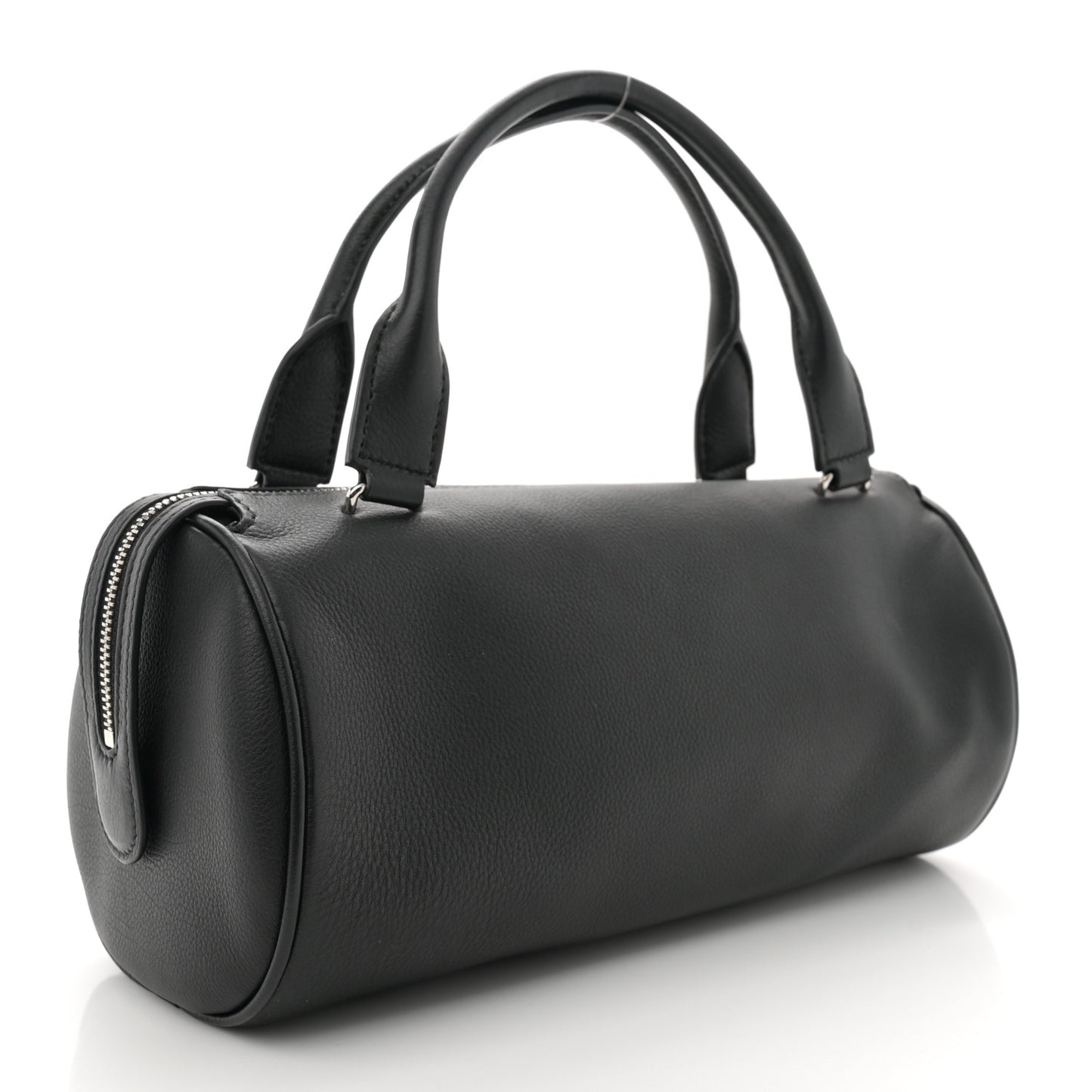 Grained Saddle Calfskin Edith Bag Black