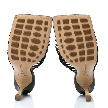 Bottega Veneta Raffia Elasticized Stretch Mule Sandals 38.5 Bitter Chocolate 5 of 7