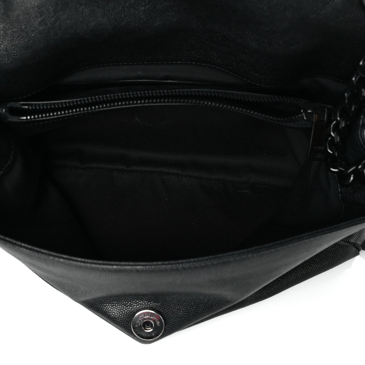 Grain De Poudre Monogram Monochrome Toy West Hollywood Fold-Over Bag Black