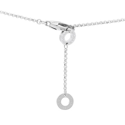 Bulgari 18K White Gold Diamond BVLGARI BVLGARI Heart Pave Pendant Necklace 4 of 7