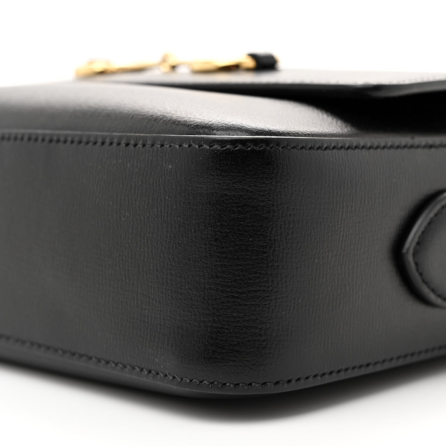 Gucci Textured Calfskin Small Horsebit 1955 Shoulder Bag Black 10 of 12