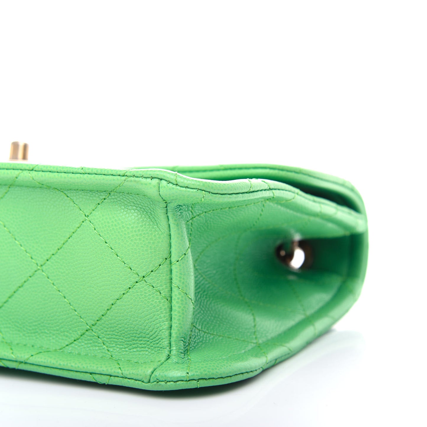 Caviar Quilted Medium Sweet Classic Flap Green