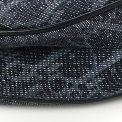 Christian Dior Denim Monogram Flight Saddle Bag 10 of 11