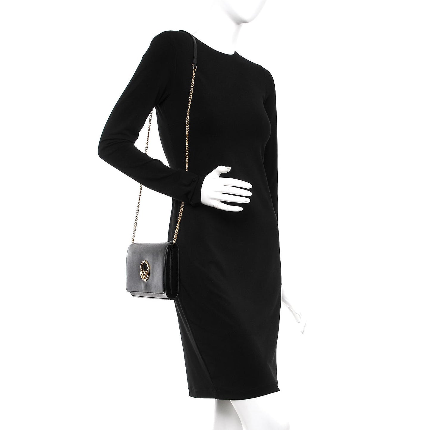 Vitello Liberty Lucido F is Fendi Wallet on Chain Black