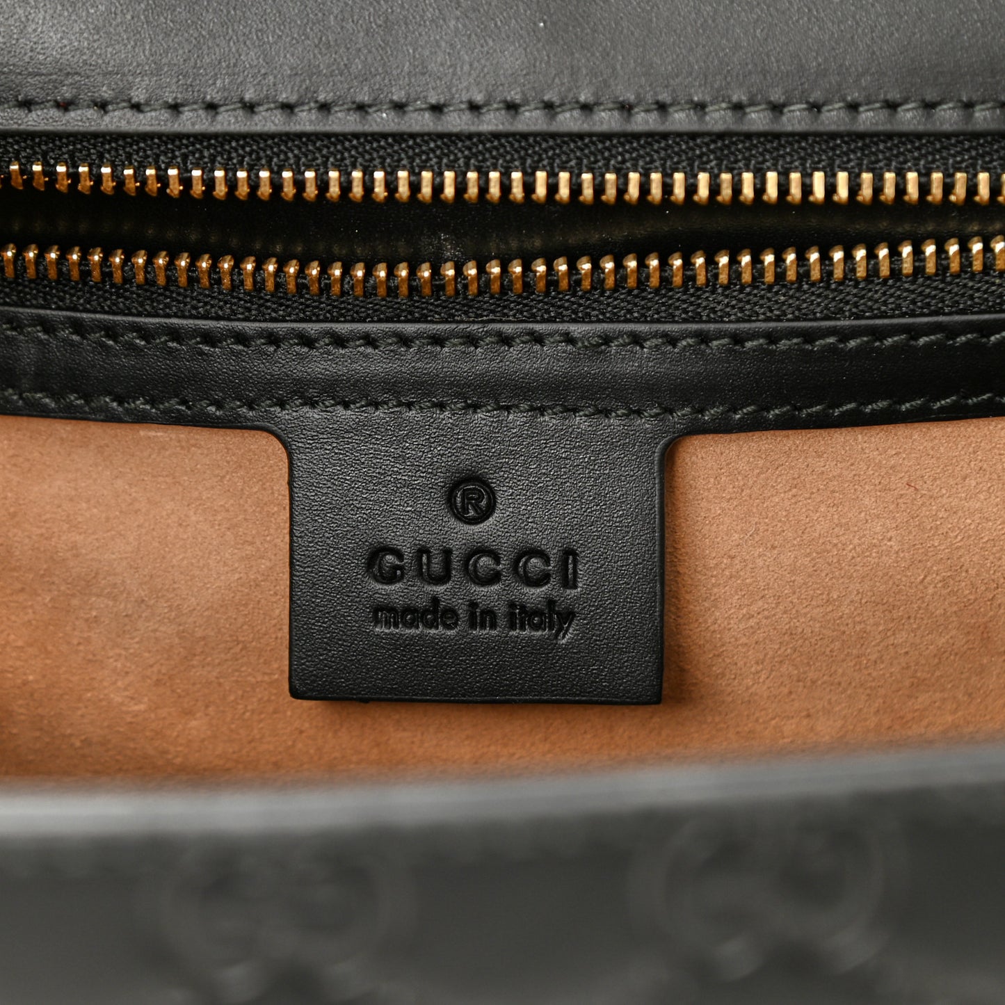 Guccissima Signature Medium Sylvie Top Handle Bag Black