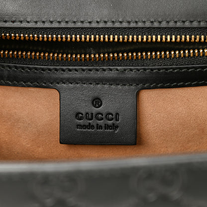 Gucci Guccissima Signature Medium Sylvie Top Handle Bag Black 6 of 8