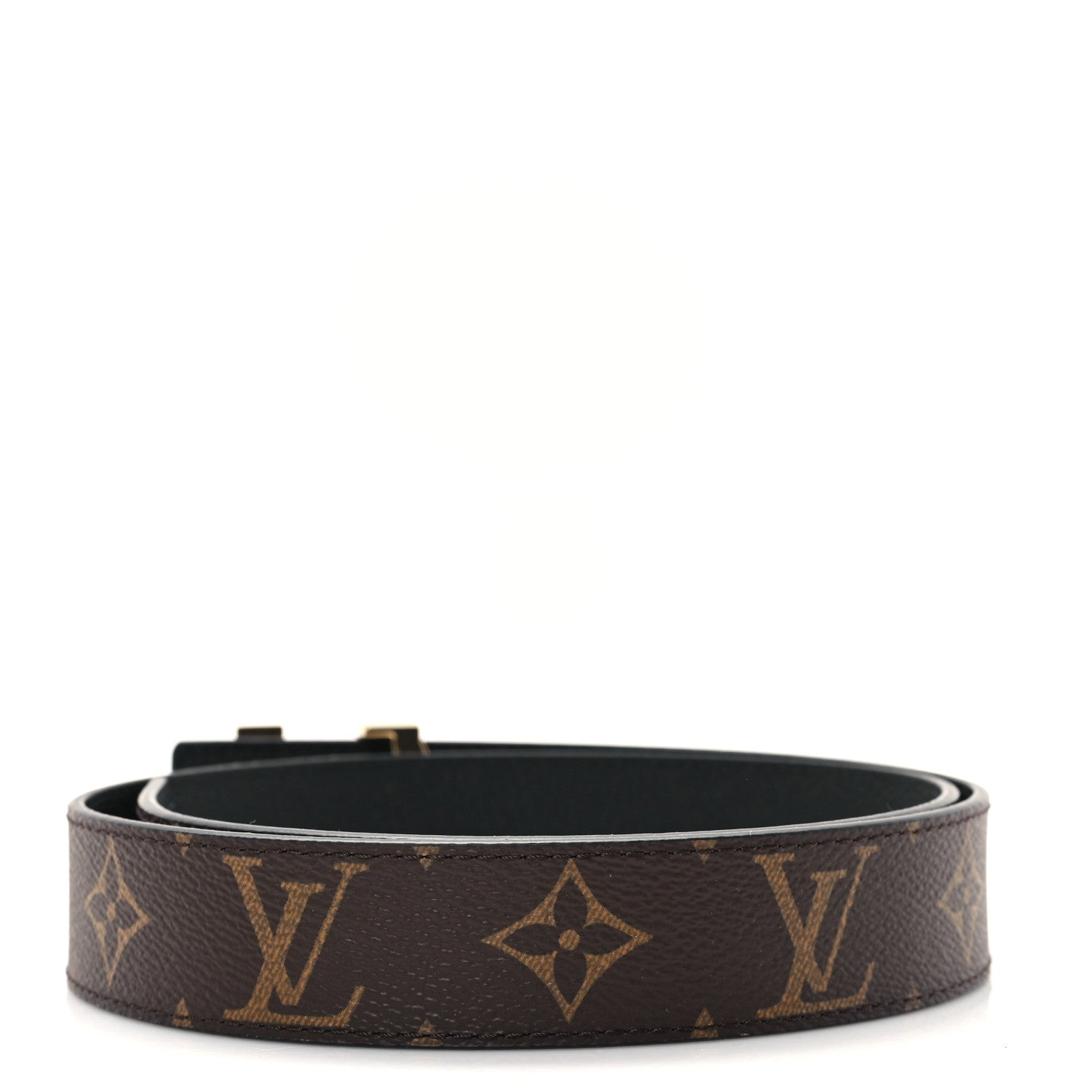 Louis Vuitton Calfskin Monogram 30mm LV Initiales Reversible Belt 75 30 Black 2 of 4