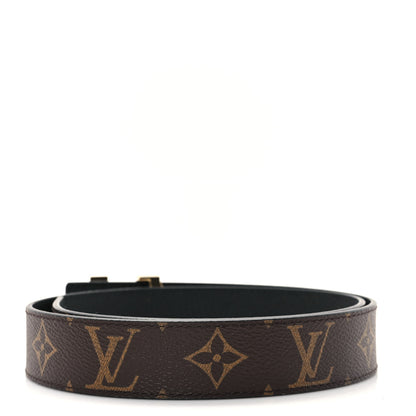 Louis Vuitton Calfskin Monogram 30mm LV Initiales Reversible Belt 75 30 Black 2 of 4