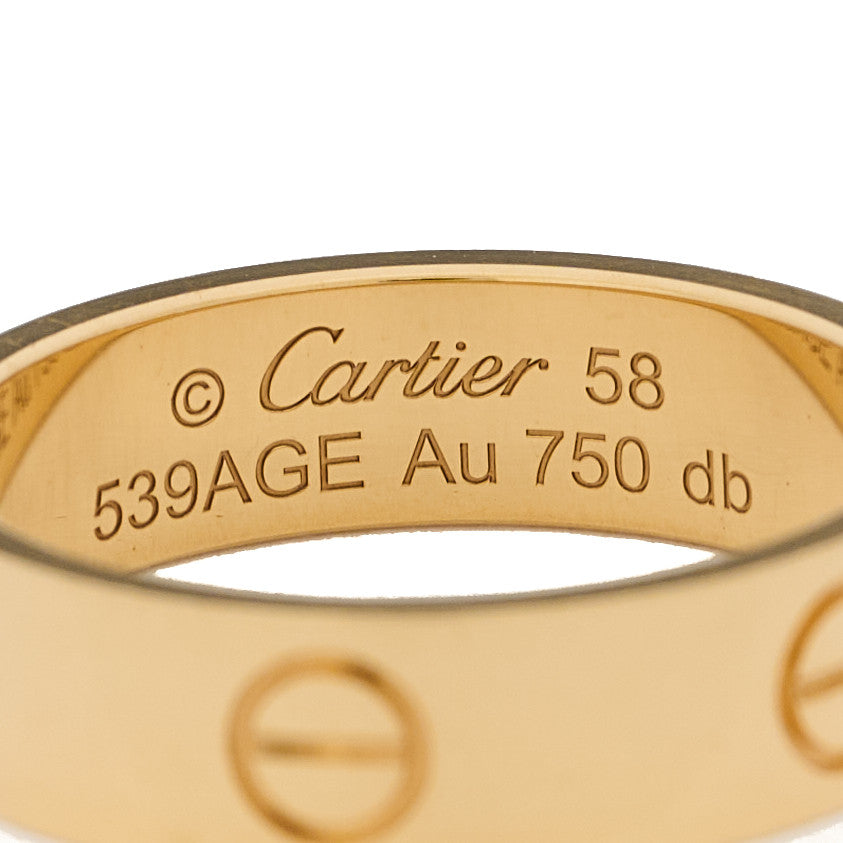Cartier 18K Yellow Gold 5.5mm LOVE Ring 58 8.5 4 of 5