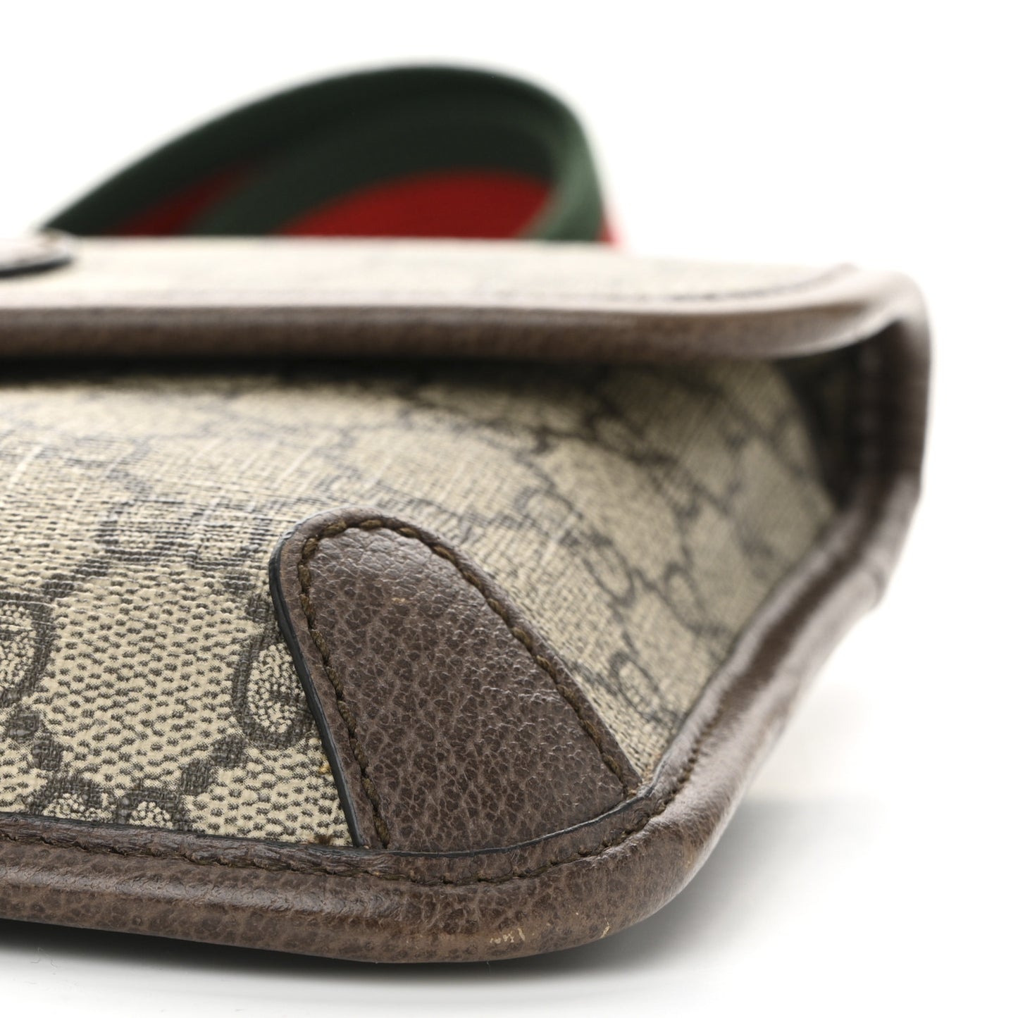 GG Supreme Monogram Neo Vintage Web Belt Bag Brown