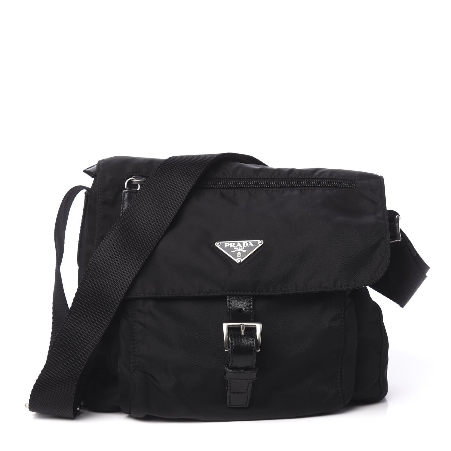 Prada Nylon Vela Messenger Black 1 of 8