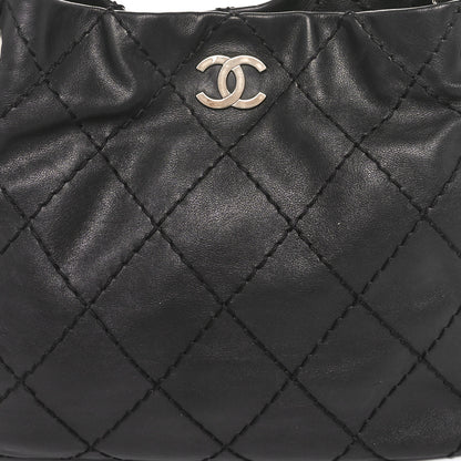 Chanel Lambskin Stitched Expandable Tote Black 8 of 11