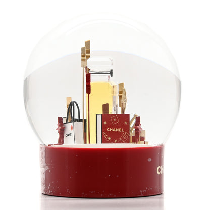 Chanel Glass N°5 Perfume Bottle Snow Globe Red 3 of 7