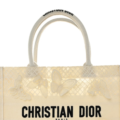 Christian Dior Embroidered 3D Macrame D-Lace Butterfly Medium Book Tote White 8 of 10