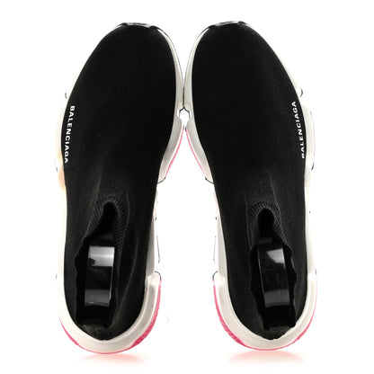 Balenciaga Neoprene Knit Womens Speed Sneakers 41 Black Pink 2 of 10