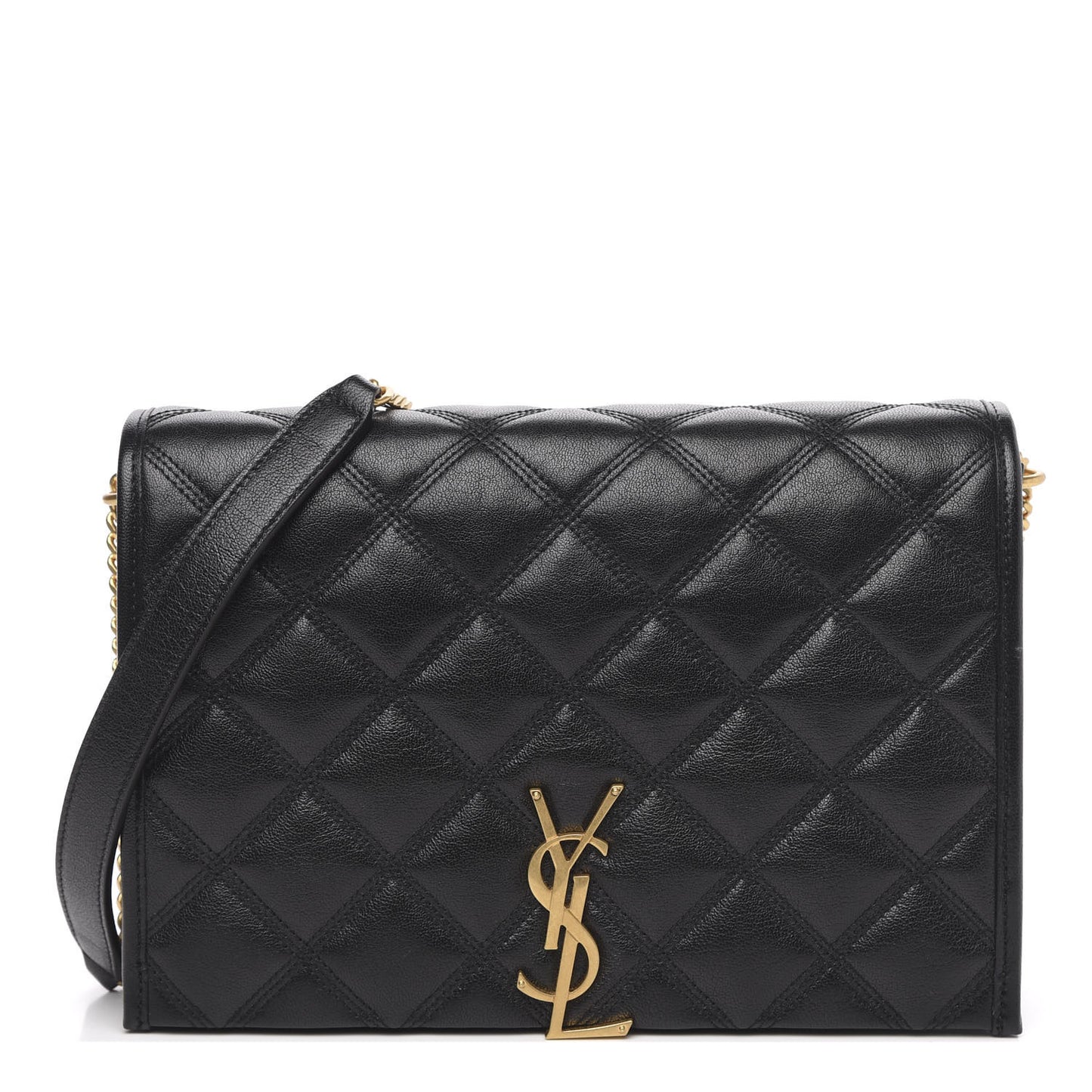 Lambskin Quilted Mini Becky Chain Bag Black