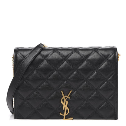 Saint Laurent Lambskin Quilted Mini Becky Chain Bag Black 1 of 10