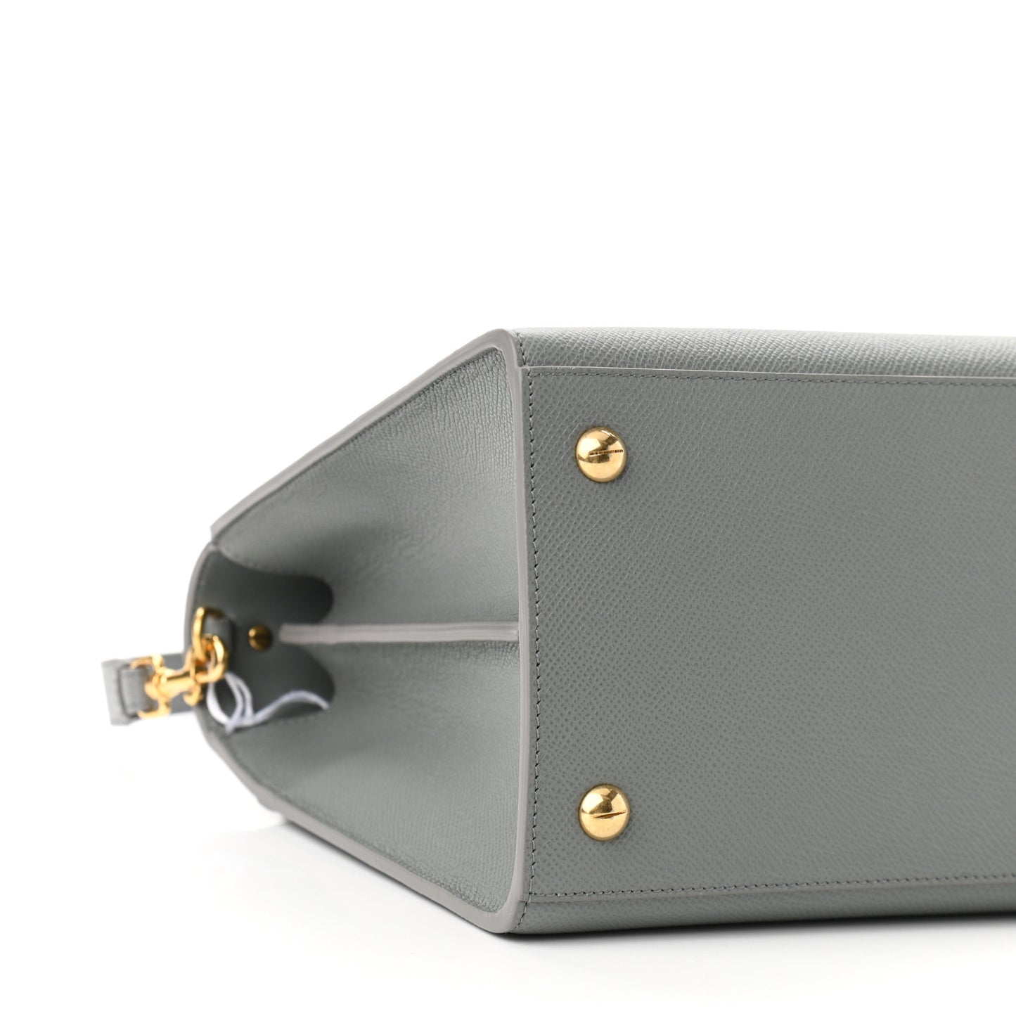 Grained Calfskin Large St. Honore Tote Grey Stone