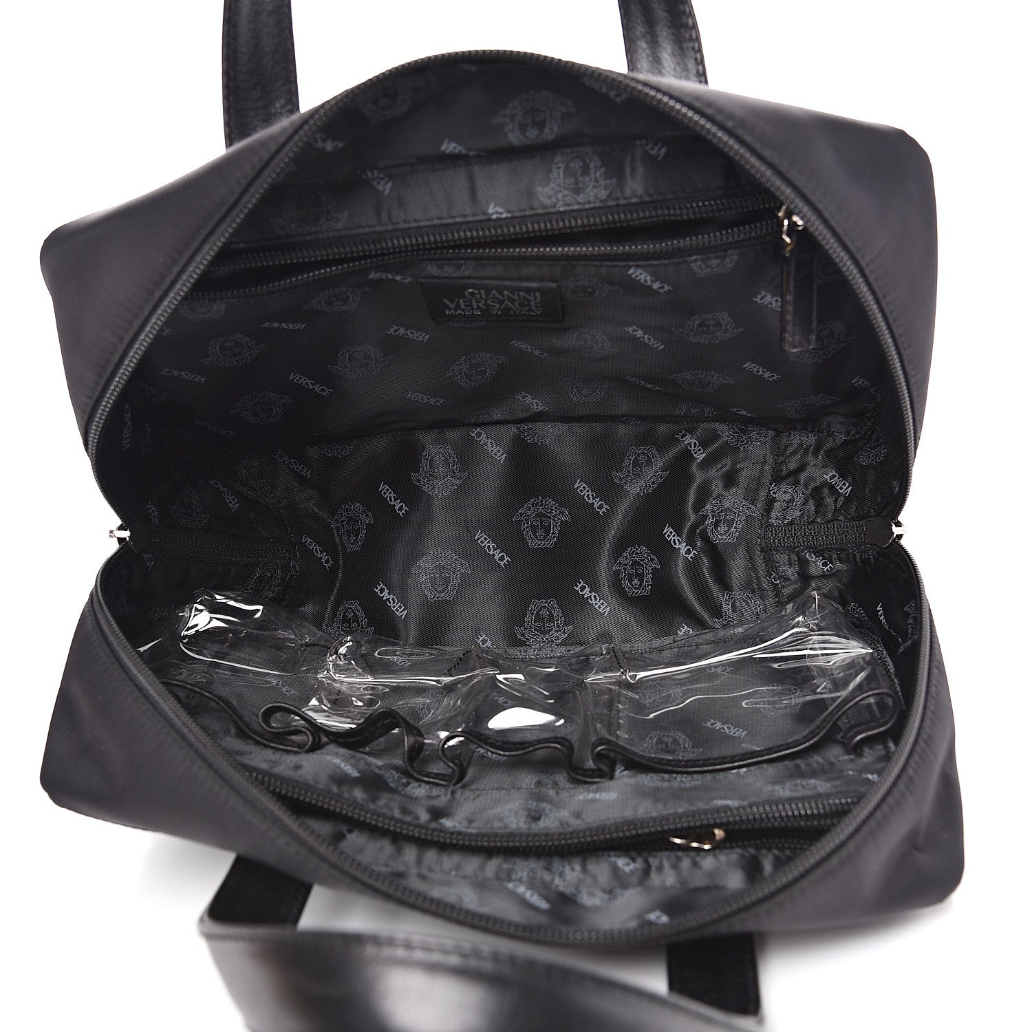 Versace Nylon Bowler Bag Black 4 of 9