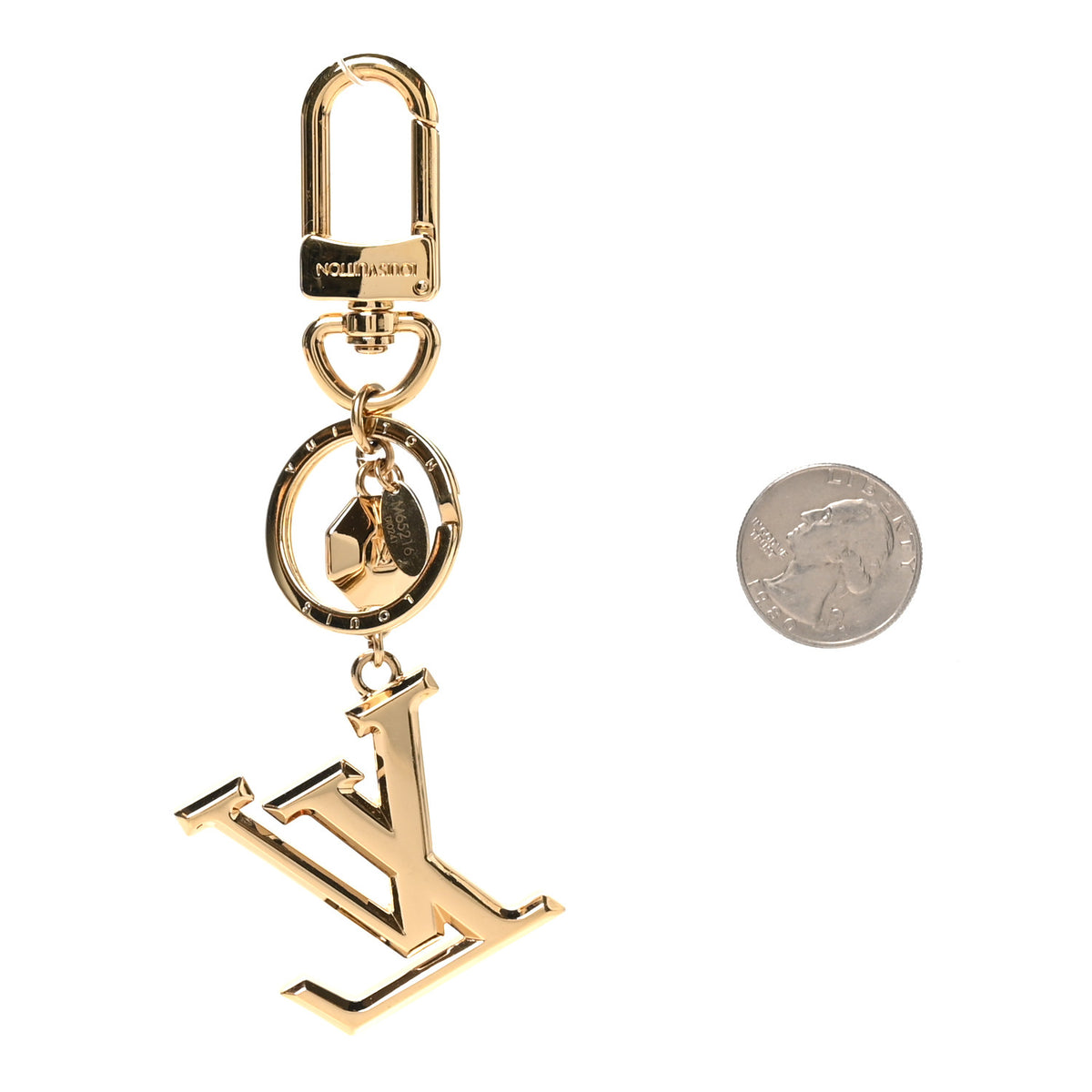 Louis Vuitton LV Facettes Bag Charm Key Holder Gold 2 of 4