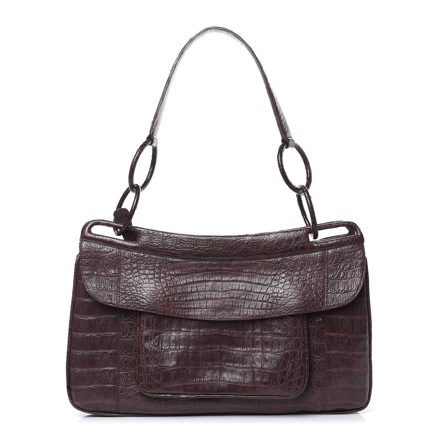Crocodile Shoulder Bag Purple
