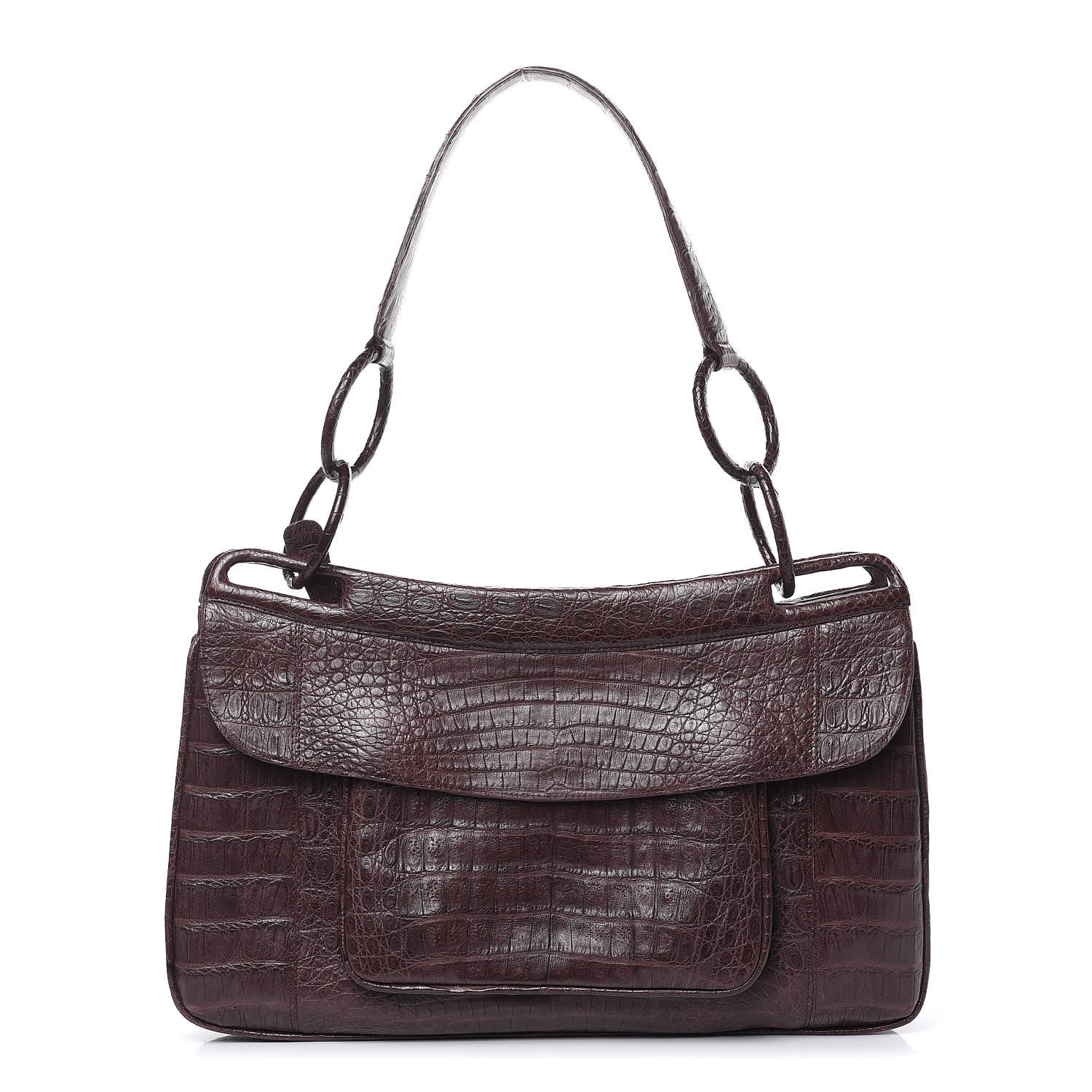 Nancy Gonzalez Crocodile Shoulder Bag Purple 1 of 14
