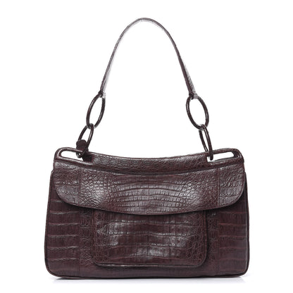 Nancy Gonzalez Crocodile Shoulder Bag Purple 1 of 14
