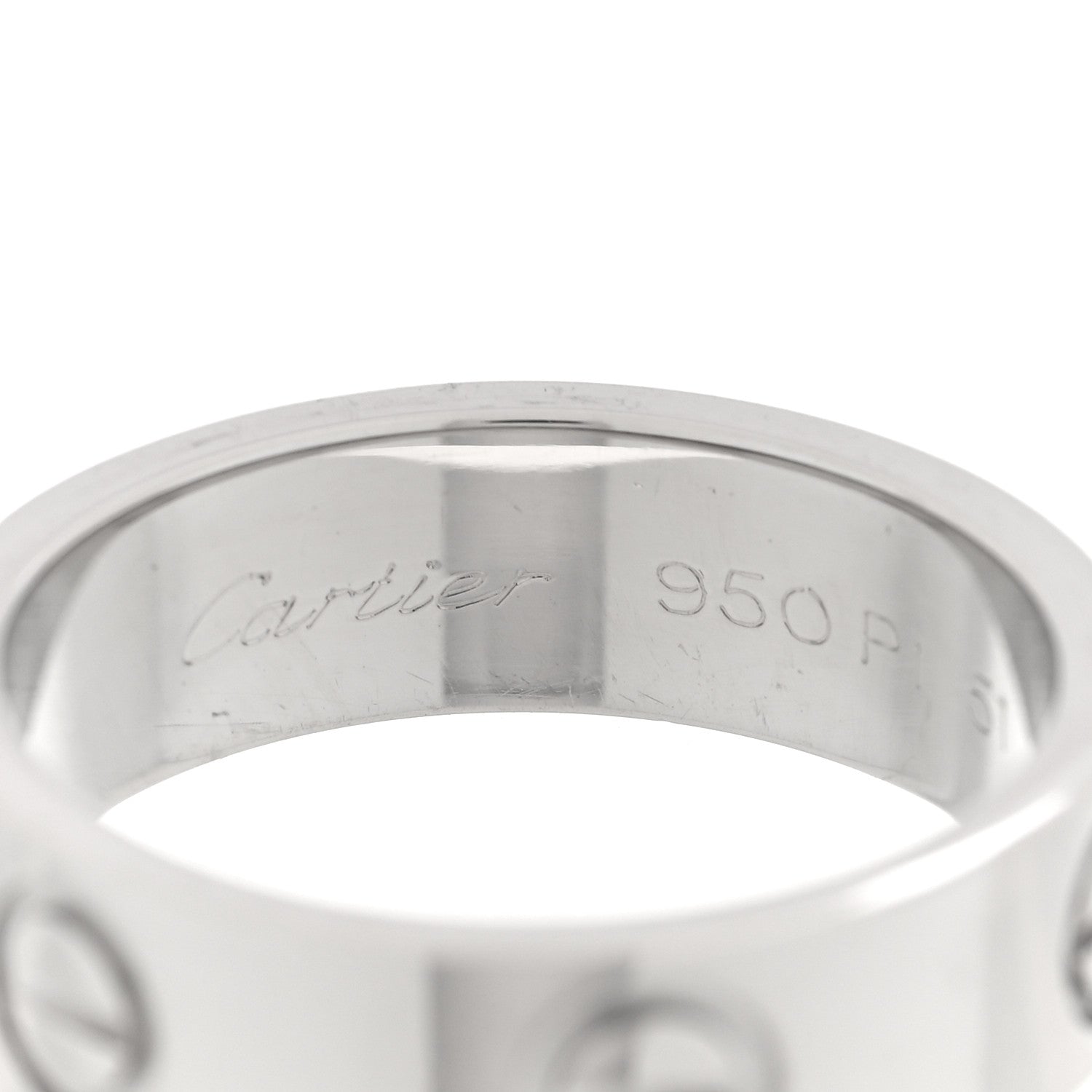 Cartier Platinum 5.5mm LOVE Ring 51 5.75 4 of 6