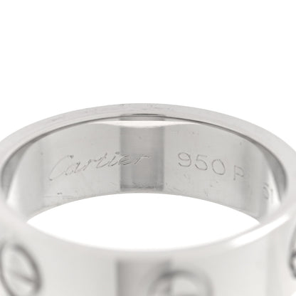 Cartier Platinum 5.5mm LOVE Ring 51 5.75 4 of 6