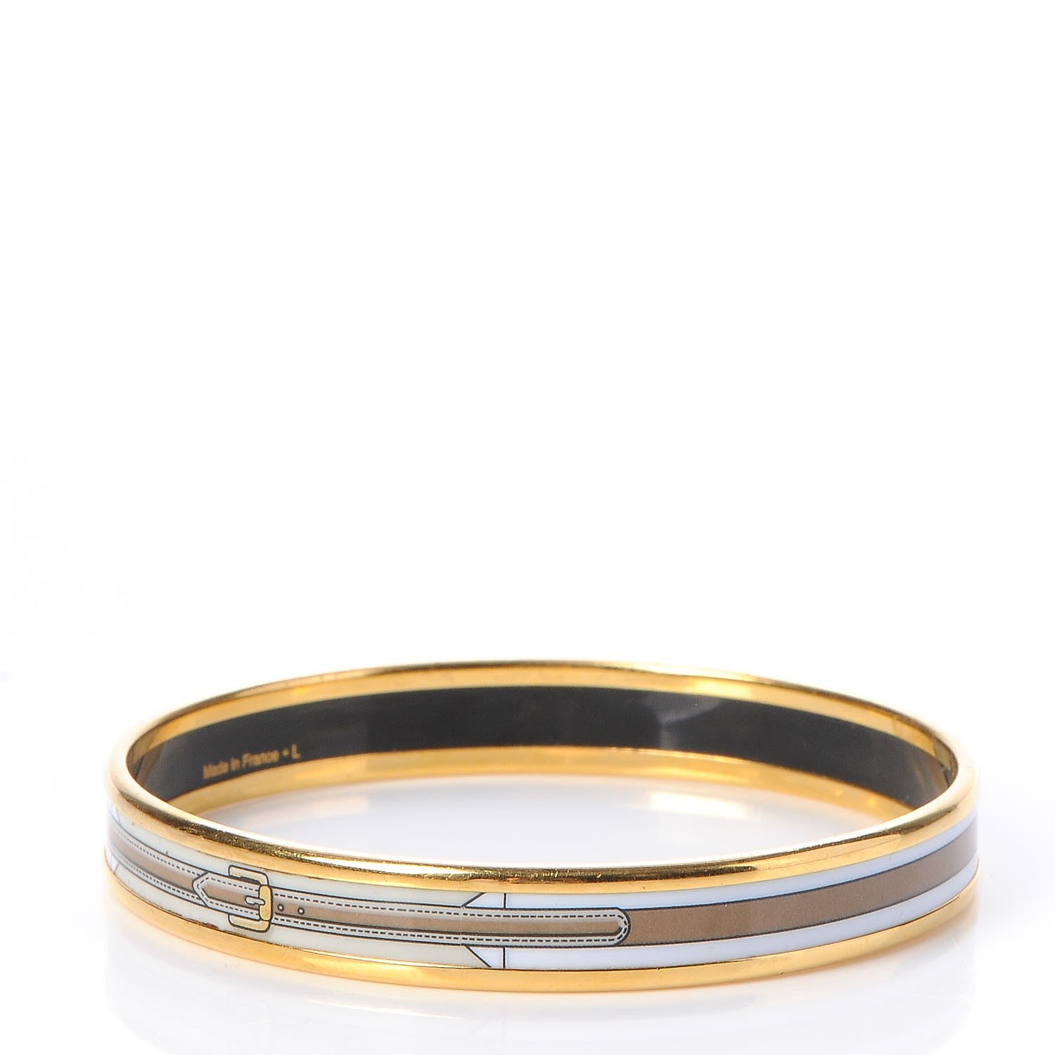 Hermes Enamel Printed Narrow Sangles Bracelet 70 3 of 6