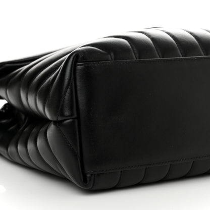 Saint Laurent Calfskin Y Quilted Monogram Monochrome Medium Loulou Chain Satchel Black 9 of 10