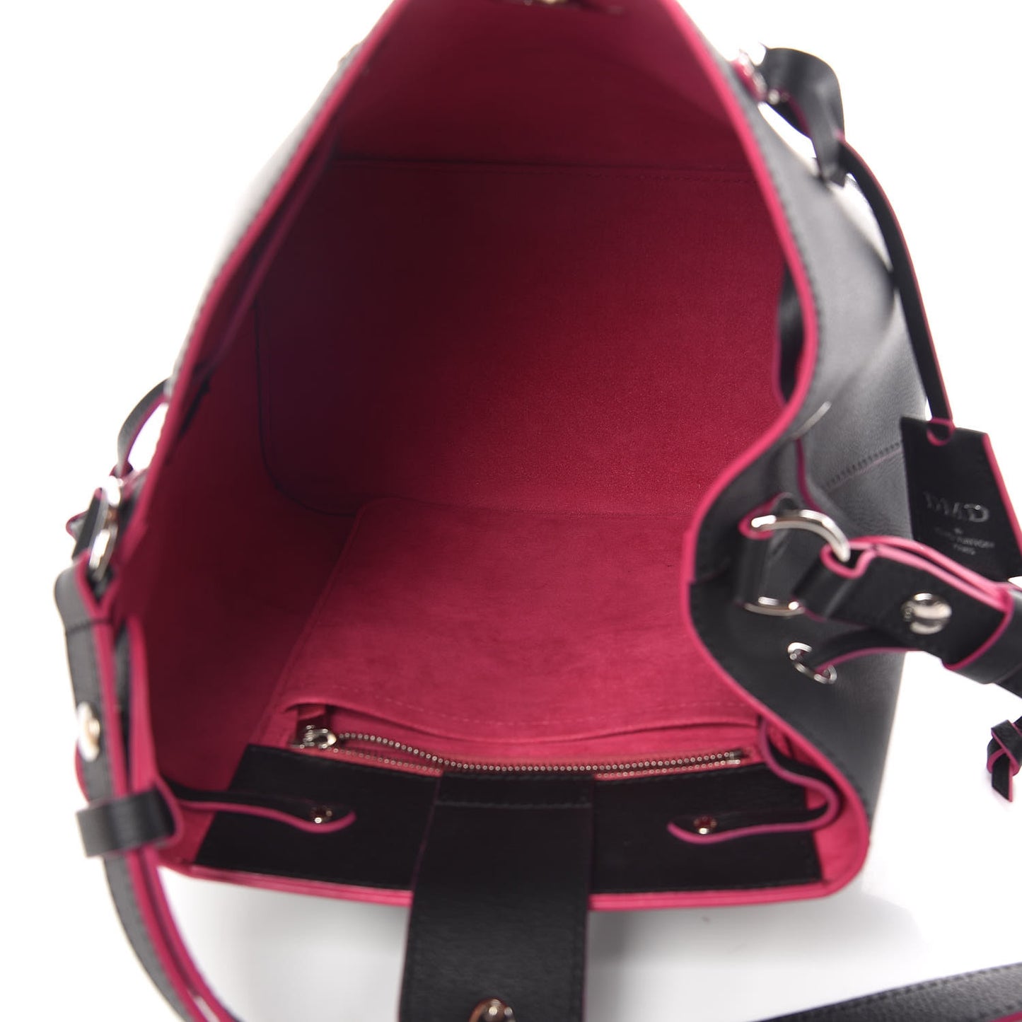 Calfskin Lockme Bucket Black