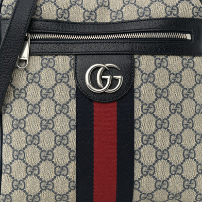 Gucci GG Supreme Monogram Textured Dollar Calfskin Web Small Ophidia Messenger Bag Beige Blue 8 of 12