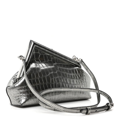 Fendi Crocodile Small Fendi First Silver 3 of 10
