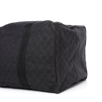 Gucci Denim Monogram Large Collapsible Carry On Duffle Black 7 of 10