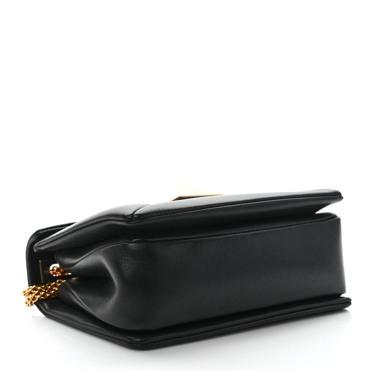 Nappa One Stud Chain Clutch Black
