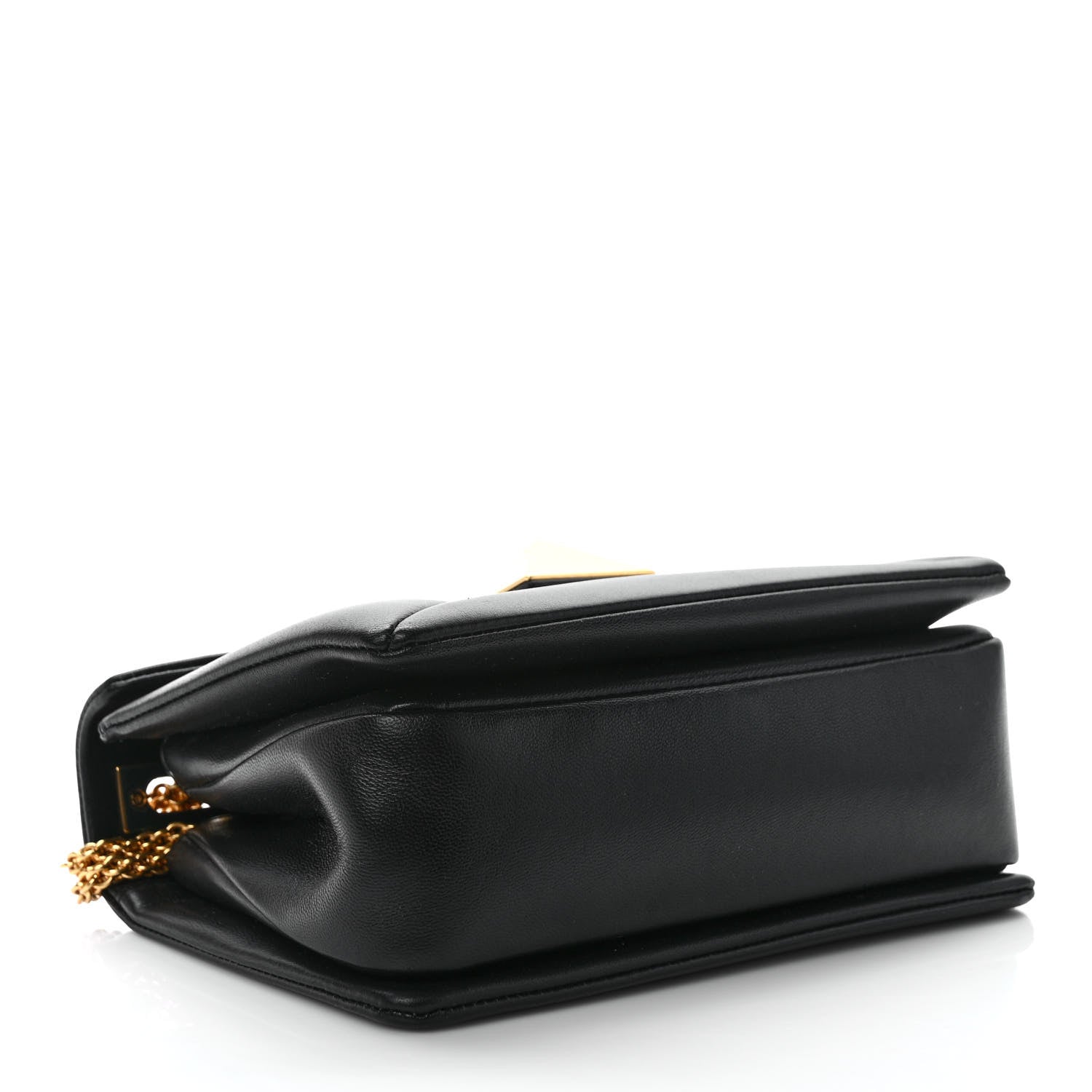Valentino Garavani Nappa One Stud Chain Clutch Black 4 of 10