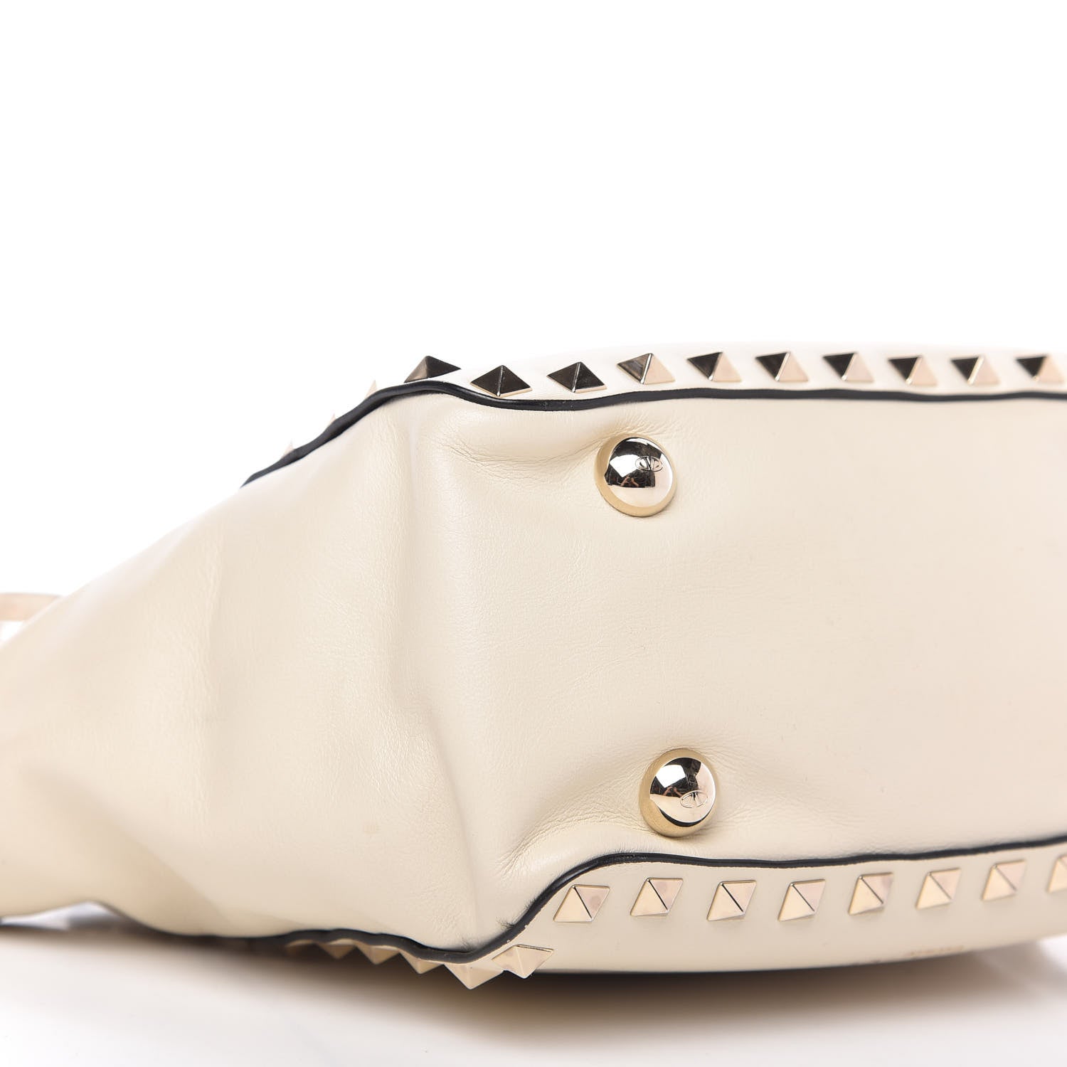 Valentino Garavani Vitello Mini Rockstud Tote Ivory 6 of 9