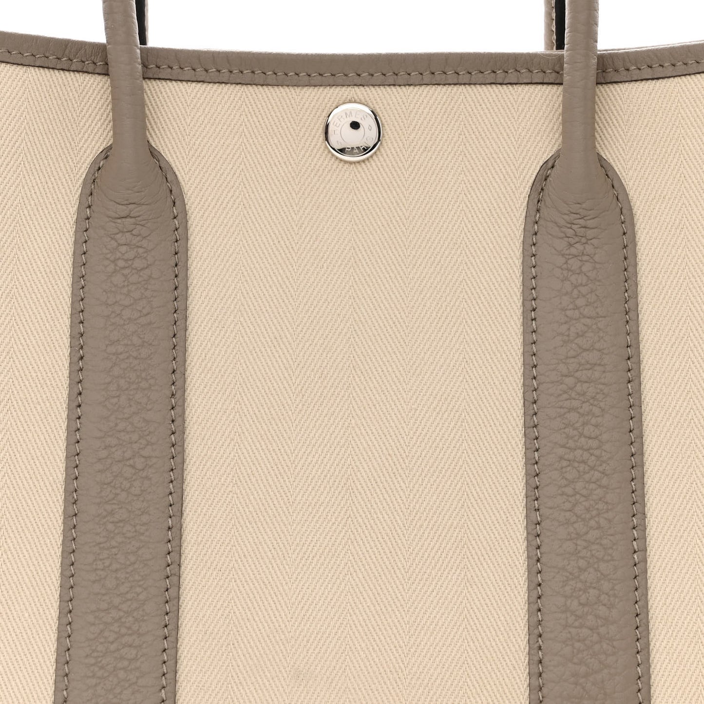 Toile Chevron Vache Country Garden Party Tote 30 TPM Gris Asphalt Craie