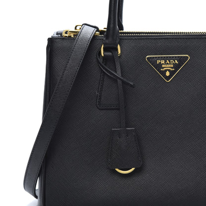 Prada Saffiano Small Galleria Double Zip Tote Black 11 of 11