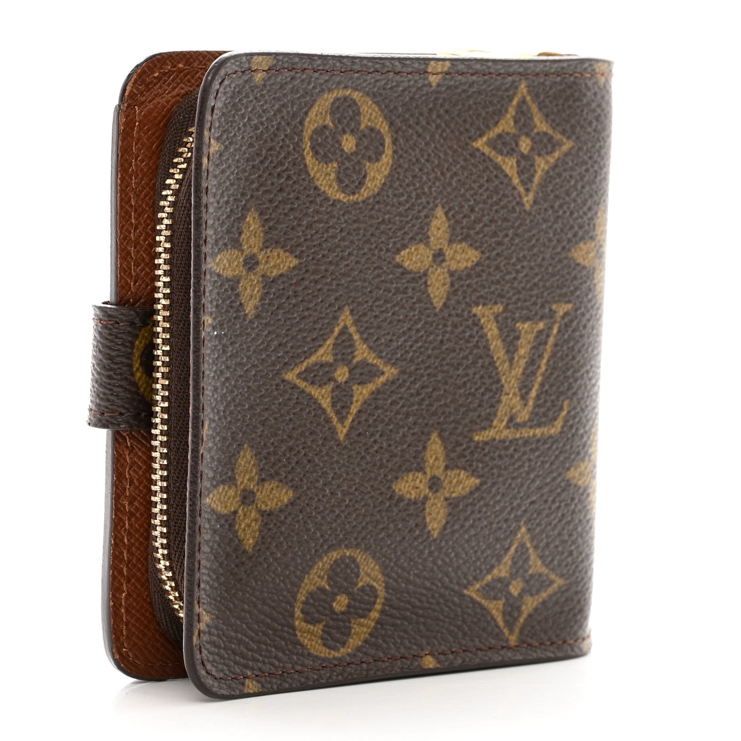 LOUIS VUITTON Monogram Compact Zippe Zipped Wallet