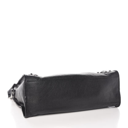 Balenciaga Chevre Silver Metallic Edge Hardware City Black 4 of 9
