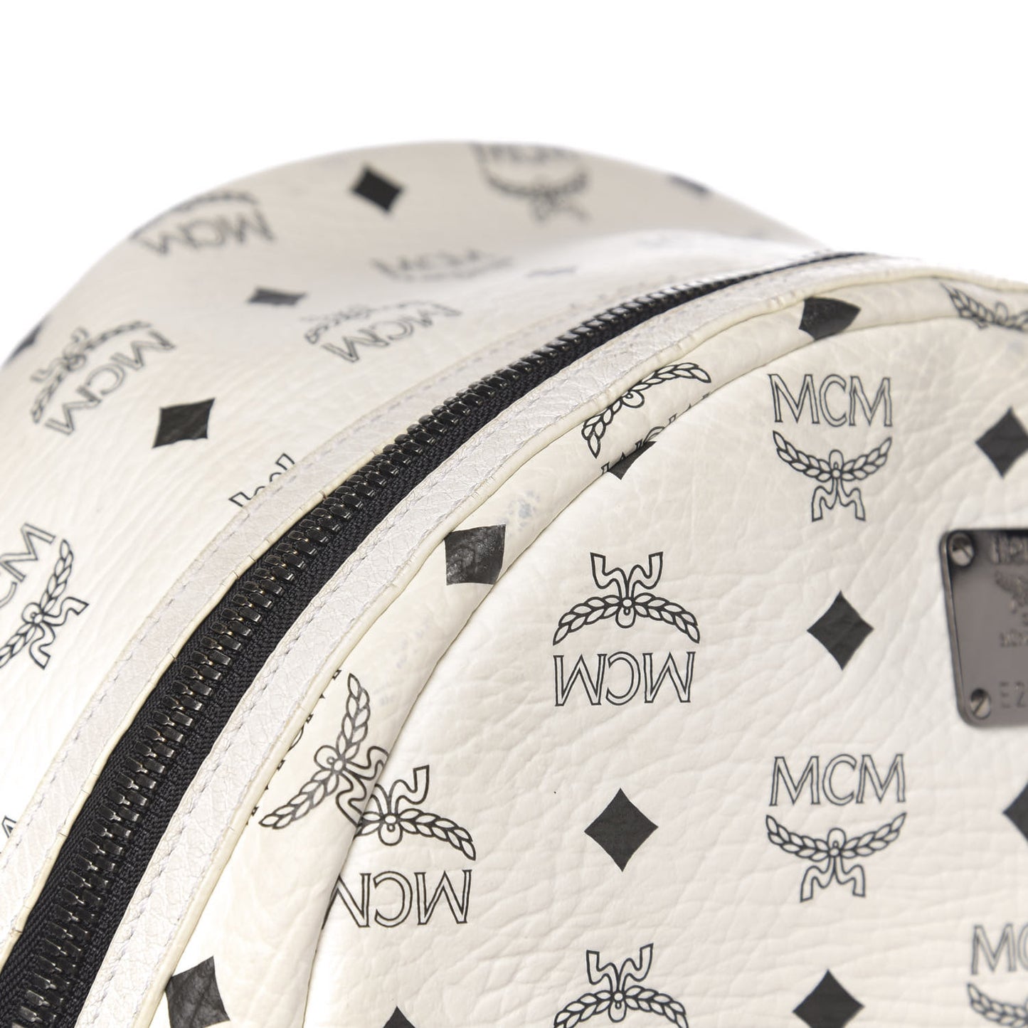 Visetos Medium Side Studs Stark Backpack White