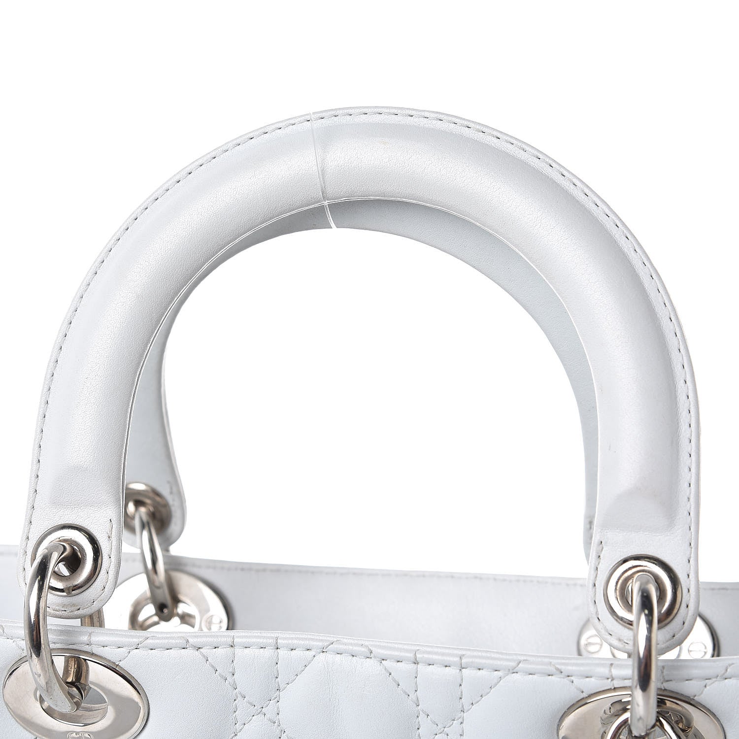 Christian Dior Lambskin Cannage Large Lady Dior Grey 9 of 11