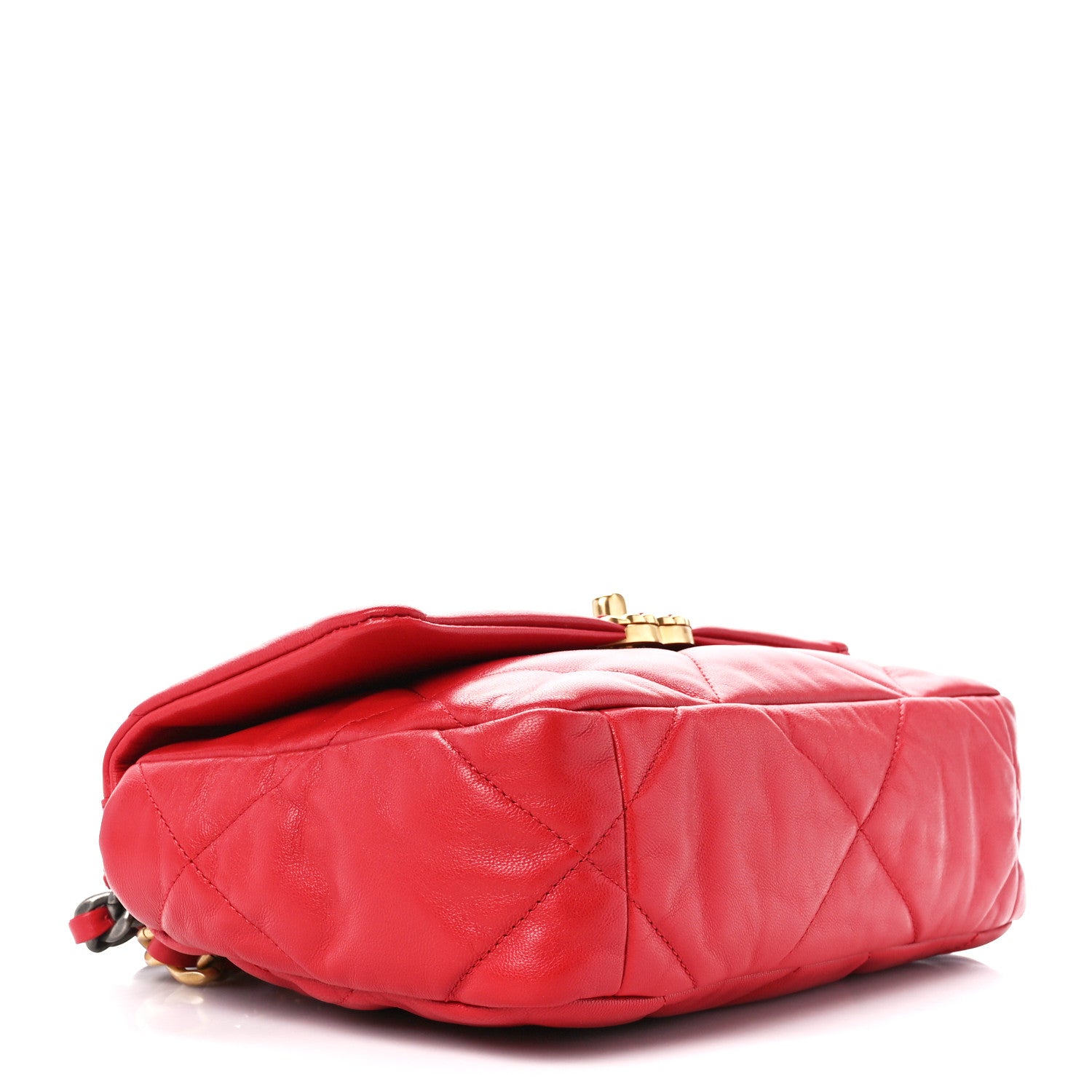 Chanel Goatskin Quilted Medium Chanel 19 Flap Red 4 of 10