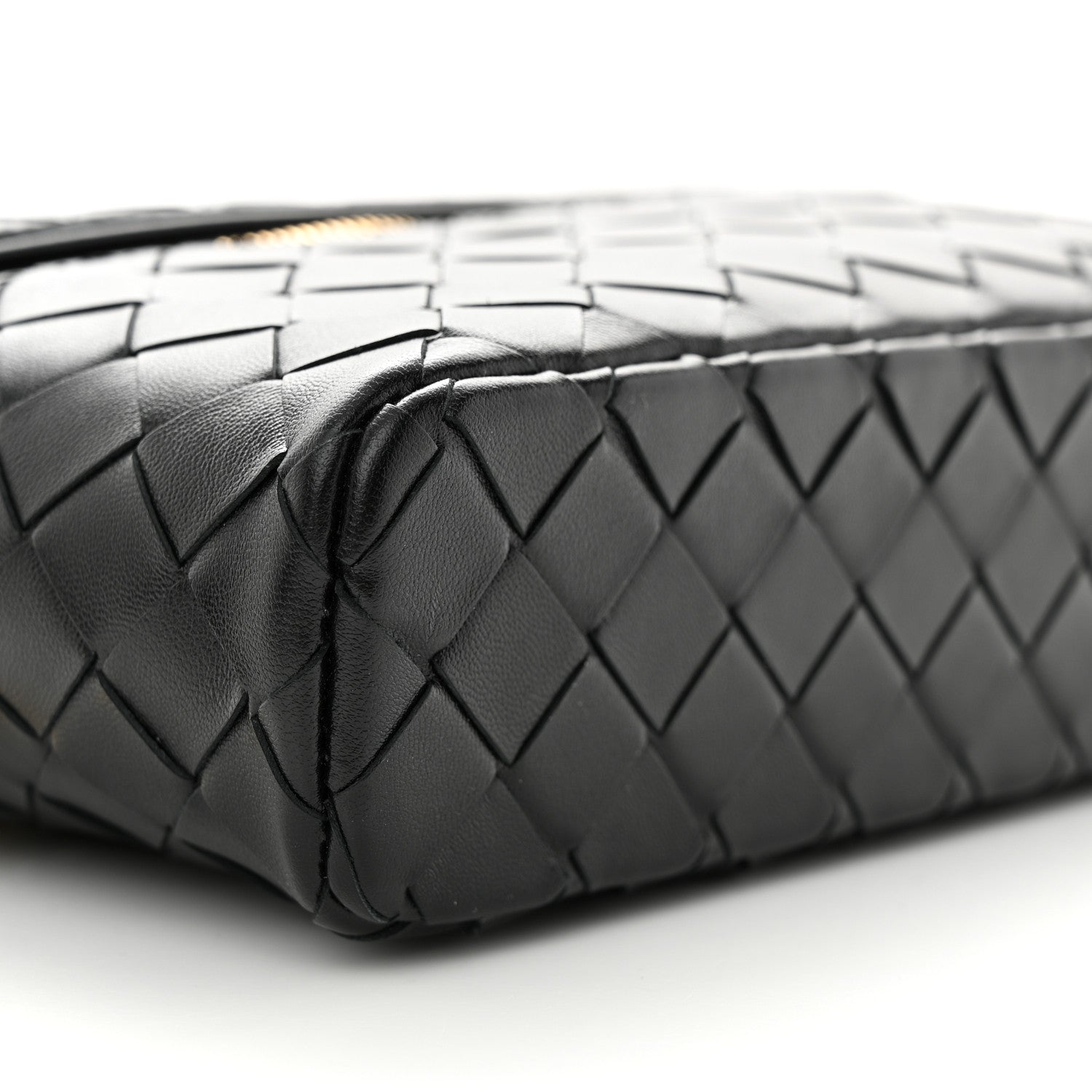 Bottega Veneta Calfskin Intrecciato Bang Bang Vanity Case Black 8 of 10